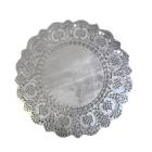 Doilies de papel toalha rendada 36,5 cm 60 un prata