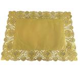 Doilies  Retangular Dourado Toalha Rendada  20x30 40 un