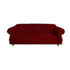 Dois Sofás Chesterfield Elisabeth 2,30 - Suede Bordo / sala de estar, recepção, barbearia