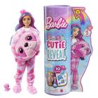 Doll Barbie Cutie Reveal Fantasy Series com fantasia de pelúcia Sloth