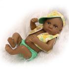 Doll Wokex Mini Newborn Baby Realistic Black Twin Boy 26 cm