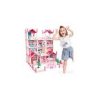 Dollhouse Classic Rosa de Madeira 60x53x52cm com acessórios - Lightbek Official Store