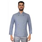 Dólmã chef de cozinha masculina Jeans - Demorgan Uniformes