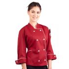 Dólmã Chef Feminino Vermelho Gastronomia Cozinha