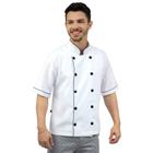 Dolmã Chefe de Cozinha Masculino Manga Curta