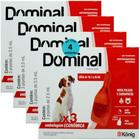 Dominal pipeta para cães 10,1 a 25kg 2,5ml vermelho 3 unid. kit com 4 cxs prevenção de pulgas e carrapatos