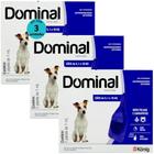 Dominal pipeta para cães 5,1 a 10kg 1ml azul kit com 3 prevenção pulgas e carrapatos
