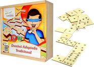 Dominó Jogo Educativo Pedagógico Mdf Tradicional 28pcs Mega Impress