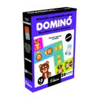 Dominó Jogo Educativo Pedagógico Animais 28pcs Madeira Mdf