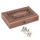 Domino Profissional Caixa de Madeira Classico 28 Peças Jogo de Domino de Luxo Peças de osso
