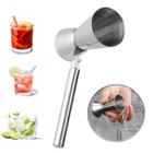 Dosador De Bebidas Duplo Medidor Com Cabo Em Inox 25/50ml