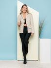 DOUTORAS MODAS Blazer Jeans Tingido 6201 Elegante e Confortavel