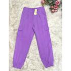 DOUTORAS MODAS Calça Cargo Jogger 108 Estilosa e Confortavel