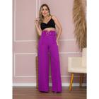 DOUTORAS MODAS Calça Pantalona de Alfaiataria Conforto com Cintura Alta 8280