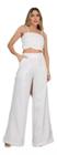 DOUTORAS MODAS Conjunto Alfaiataria Calça e Cropped 6417 Estilo Elegante