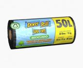 Dover Roll Reciclado rolo preto com 20 sacos 50L
