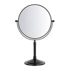 DOWRY Espelho de Maquiagem 10x Ampliação Vanity Mirror Tabletop de dois lados giratório preto fosco