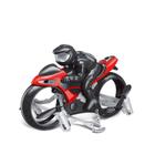 Drone de motocicleta Wokex Land Air Fly Kids com controle remoto vermelho