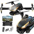 Drone Tesla model 2 câmeras suporte Full HD sensor de obstáculo cenas aéreas foco e ajuste automático de estabilização - Woofs