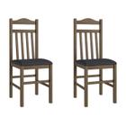Duas Cadeiras para Sala de Jantar Madeira Maciça 300 Ameixa Negra