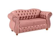 Duas Namoradeiras Chesterfield Merlo 2 Lugares - Suede Rosa / Decoração, recepção, sala tv estar