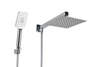 Ducha Chuveiro Inox 304 20x20 cm com Ducha Manual em ABS com Trava