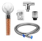 Ducha Chuveiro Pure Shower Home Edition Kit B Acabamento Brilhante Cor Prata