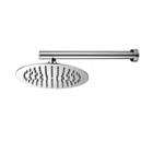 Ducha Chuveiro Redonda Slim Metal Inox Luxo Com Braço 40cm