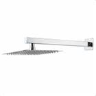 Ducha Chuveiro Slim Quadrado 20x20 Aço Inox para Aquecedor Solar ou a Gás Piscina Área Interna Externa Banheiro Dazie Metais