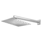 Ducha Chuveiro Slim Quadrado Metal 40x40cm Com Braço 38cm