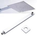 Ducha Chuveiro square de parede Inox 20x20 Slim Quadrada Metal