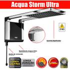 Ducha De Parede Elétrico A Gás Preto Inox Acqua Storm Ultra 127v 5500w