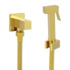 Ducha Higiênica Dourado Gold Ouro de Metal Para Banheiro Lavabo Engate 1,20m Super Luxo - Be Cazza