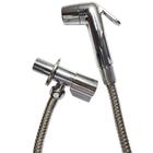 Ducha Higiênica Gatilho Cor Metal,Mangueira 1,2m e Suporte