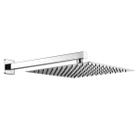 Ducha Inox Quadrada 30cm Slim 30x30 Com Braço De Parede Luxo
