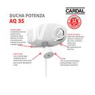 Ducha Potenza Aq35 4 Temperaturas Branco Cardal 220v 7800w