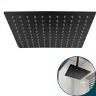 Ducha Quadrada Preto Inox 30X30 Chuveiro Cascata Gas Cabeça - Dona D.Cor