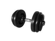 Dumbbell Injetado com Pegada Cromada Academia Fitness 14kg - ANILHAS FITNESS