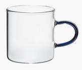 Dupla de Caneca Vidro Boro Alça Azul 100 ml - Mimo Style