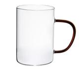 Dupla de Caneca Vidro Boro com Alça Âmbar 200 ml Mimo Style TC22130