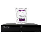 DVR Gravador de Vídeo Tudo Forte TFHDX 3304 4 Canais com Detecção de Movimento + HD 1TB Purple