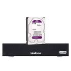 Dvr Gravador Digital de vídeo Intelbras MHDX 3008-C 5MP Lite com 8 Canais Detecção de veículos e pessoas + HD purple 4TB