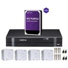 Dvr Intelbras 4ch Mhdx 1104c c/ Hd 1 Tb Wd Purple + Conectores + Cx stilus