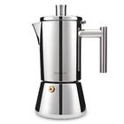 Easyworkz Diego Fogão Espresso Maker Aço Inoxidável Máquina de Café Italiana 4Cup 6.8 oz Indução Moka Pot