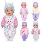 ebuddy 7 Pcs Roupas de Boneca com Chapéu e Casaco para Bonecas bebê recém-nascidas de 43cm / 15 polegadas Bonecas