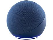 Smart speaker Amazon Echo Dot 5ª geração na cor azul com design esférico de tecido