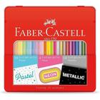 Ecolápis de Cor 24 Cores Pastel Neon Metálico Faber-Castell