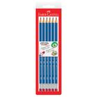 Ecolápis Grafite Sextavado Nº 2 Max Azul c Borracha c/ 6 unid. - Faber-Castell