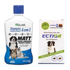 Ection e Kelldrin Matt 500ml Para Cães de 20 a 40kg - Kit Anti Pulgas E Carrapatos Comp Sabor Carne - Kelldrin + Ection