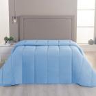 Edredom Casal Malha 100% Algodão Liso Dupla Face C/ Viés